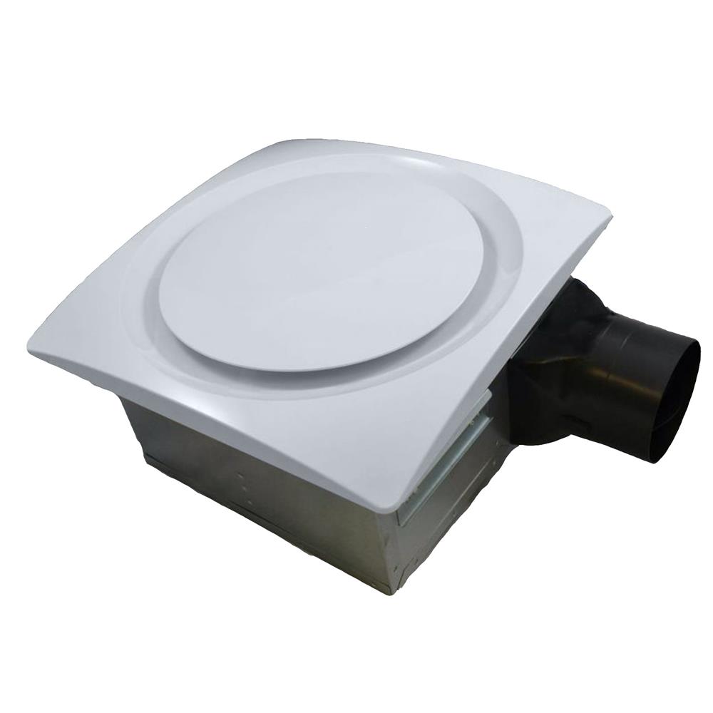 Aero Pure AP90H-SW Slim Fit Bathroom Fan with Integrated Humidity Sensor in TrueWhite Finish